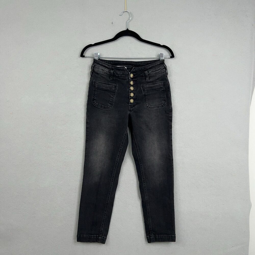 Pilcro and the Letterpress Jeans Womens 25 Petite High Rise Slim Button Fly